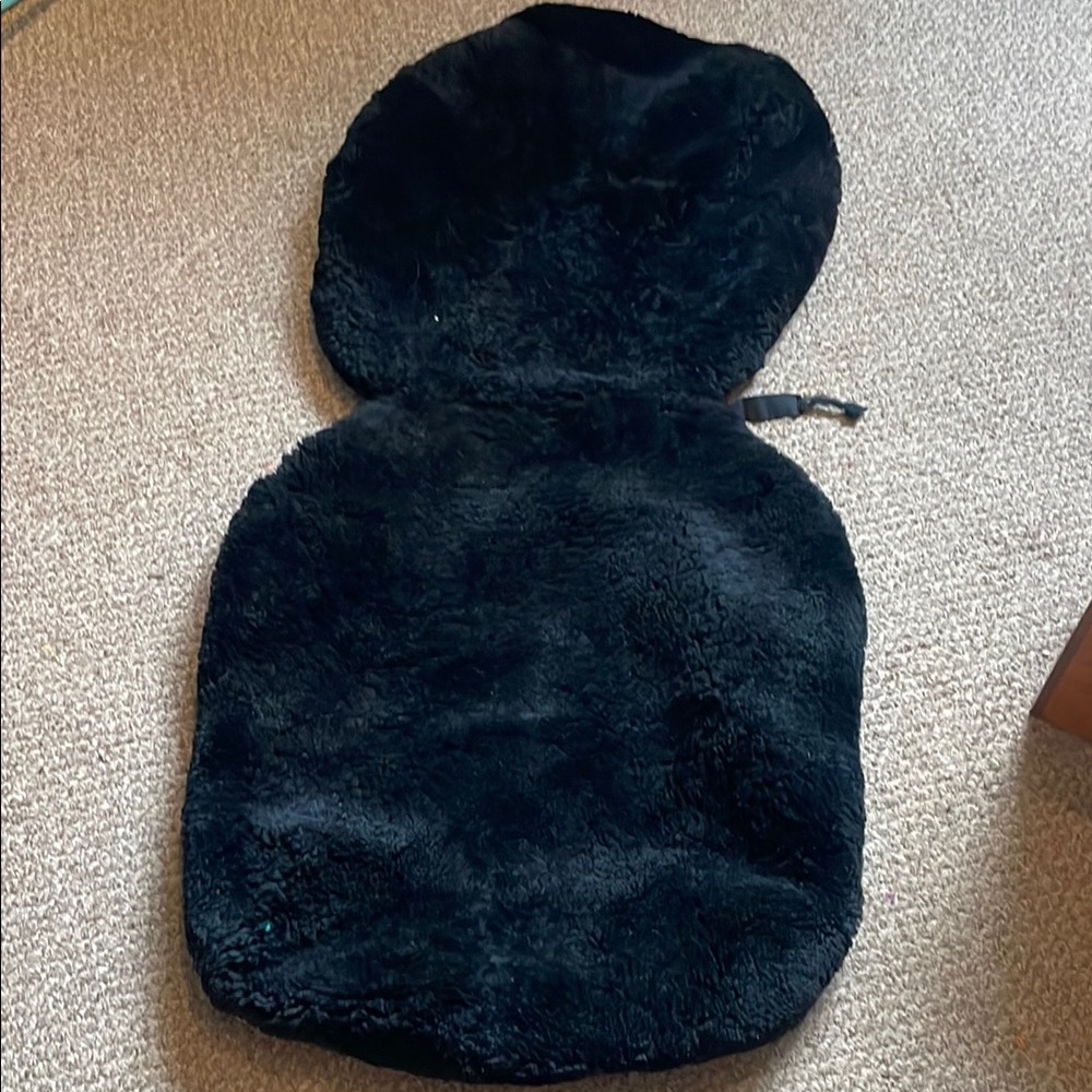 Large shearling fabric vintage car seat cover
